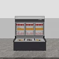 Modern Commercial Refrigerator Freezer with Multiple Shelves Colorful Storage Containers Display Design