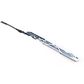 Decorative Silver And Blue Sword With Intricate Cross Pattern And Sharp Blade