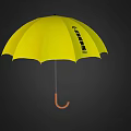 Yellow Umbrella with China Sports Lottery Logo for Daily Life and Outdoor Use