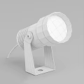 Black Outdoor Spot Light with Sturdy Bracket Design and Bright White Illumination in Modern Style