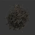 Natural Raw Wood Branches And Twigs Pile For Craft Or Firewood Material