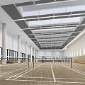 modern basketball hall 3d model