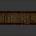 Curved Arched Bridge With Red Railings And Wooden Deck Design