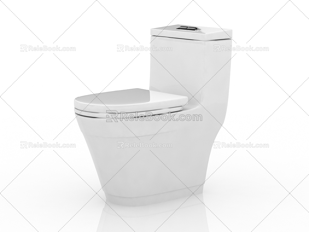 Modern toilet seat 3d model