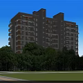 Modern Residential Building With Light Facade Multiple Balconies And Green Landscaping