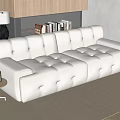 Double sofa multi-person sofa 3d model