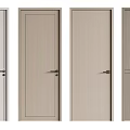 Light Colored Interior Hinged Doors With Various Simple Textured Surface Designs 3d model