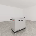 Commercial Utility Cart With Wheels Cabinet Doors White Top Panel And Black Handle