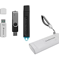 Various Portable Digital Storage Devices Including USB Flash Drives And Samsung External Hard Drive