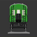 Green and White Model Train Carriage on Detailed Railway Track
