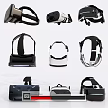 Smart Machines VR Headsets Displaying Multiple Styles and Contemporary Designs 3d model