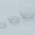 Elegant Transparent Water Splash Design Garden Decorative Ornaments With Three Sizes