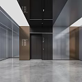 modern elevator hall elevator car 3d model