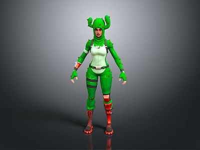 Modern sci-fi beauty cyberbeauty sci-fi female warrior Fortnite 3d model