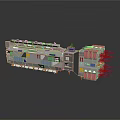 Futuristic Space Station Model with Detailed Exterior and Reflective Surface