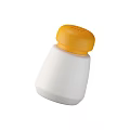 Simple Plastic Spice Bottle With Yellow Cap And White Body For Kitchen Use