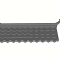 Chinese-style eaves roof tile eaves line 3d model