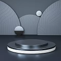 Modern Display Stand E-commerce Products Booth Series 3d model