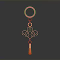 Stylish Pink Ring Fashion Accessory With Gold Chain And Red Pendant Decorative Design