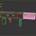 Rocket rocket launcher to air weapon to air missile shoulder missile shoulder rocket 3d model
