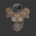 Intricate Medieval Weapon Armor Breastplate With Metal Build And Golden Ornaments
