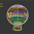 White Modern Round Chair With Intricate Openwork Pattern And Soft Cushioned Seat Design