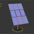 Solar Panel With Blue Cells And Stand For Household Daily Electrical Appliance Use