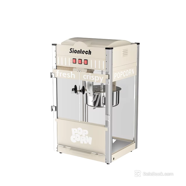 Siontech Electric Popcorn Machine with Transparent Door for Fresh Enjoyable Popcorn Making 3d model