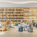 modern library 3d model