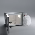 Bosch Stainless Steel Microwave With Digital Display Control Panel Buttons And Knob