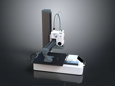 Modern Desktop 3D Printer With Precision Mechanical Arm And Digital Control 3d model