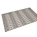 Square Rug With Geometric Pattern And Woven Texture For Modern Home Decor 3d model