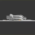 3D Recreational Area Plan With Spiral Structure Waterways Lawns And Colored Functional Zones