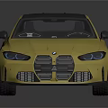 Yellow BMW Sports Coupe With Black Roof And Modern Shiny Exterior Design