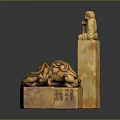 Traditional Carved Furniture Decor Pieces With Lion And Human Figure Statues