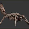 Mechanical Scorpion 3D Model With Detailed Metallic Structure And Articulated Legs