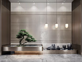 New Chinese landscape sketch landscaping 3d model