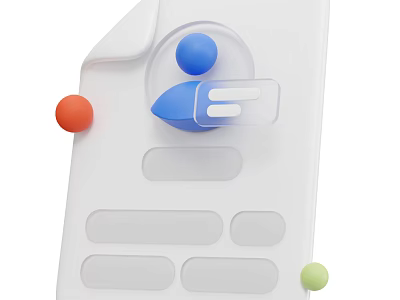 White Object With Colorful Balls Blue Component And Rectangular Grooves Design 3d model