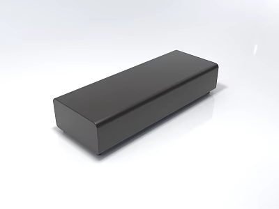 Modern Black Rectangular Lazy Sofa Comfortable Upholstered For Living Room 3d model