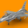 Silver Fighter Jet Model on Orange Background featuring VMFA 141688 Markings Underwing Missiles Transparent Cockpit