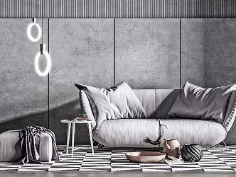 Modern Combination Sofa Double Sofa 3d model