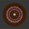 Decorative Game Furniture Featuring Roulette Wheel Design Wooden Base And Colorful Numbers