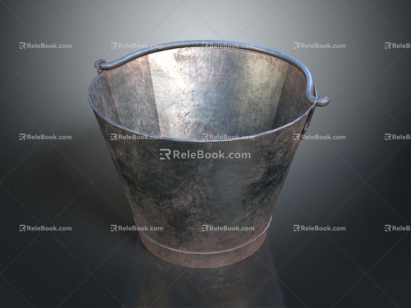 Metal Bucket Milk Bucket Iron Bucket Old Iron Bucket Big Iron Bucket Removable Metal Bucket Oil Bucket Oil Bucket 3d model