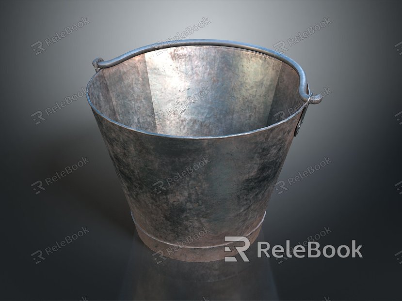 Metal Bucket Milk Bucket Iron Bucket Old Iron Bucket Big Iron Bucket Removable Metal Bucket Oil Bucket Oil Bucket model