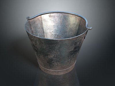 Metal Bucket Milk Bucket Iron Bucket Old Iron Bucket Big Iron Bucket Removable Metal Bucket Oil Bucket Oil Bucket model