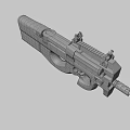 Game Movie Character Decorative Gun With Golden Brown Patterns And Animal Head Design