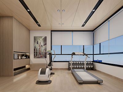 Modern Gym Third Floor Gym 3d model