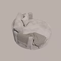 Modern Round Sofa Single Sofa Lazy Sofa 3d model