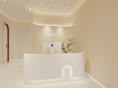 Qui Ji Beauty Salon Hall Cream Health Care Tube Front Desk Residence Qui Beauty Salon Front Desk Beauty Shop Beauty Nail Art 3d model