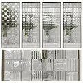 Screen glass partition 3d model
